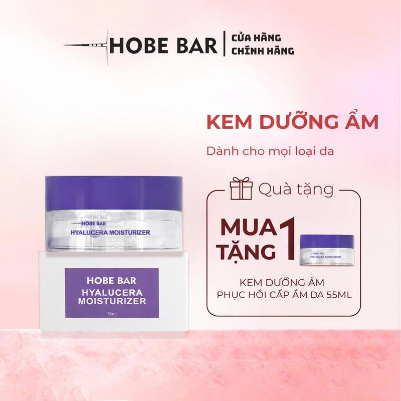 [MUA 1 TẶNG 1] Kem Dưỡng Ẩm Da Mặt Hyaluronic Axit kết hợp Ceramides HOBEBAR (55ml) Cải thiện tình trạng khô da và tiết dầu cho da Làm Đẹp Da