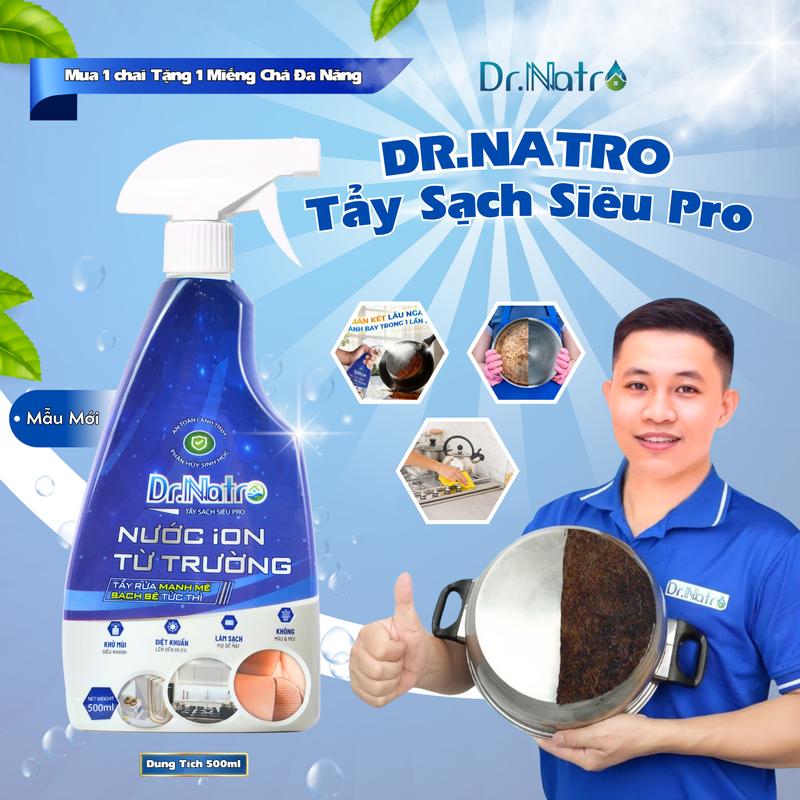 Chai Tẩy Đa Năng Dr Natro Tẩy Sạch Mọi Vết Bẩn Chai 500ml - ( tặng 1 miếng nhám) Làm Sạch