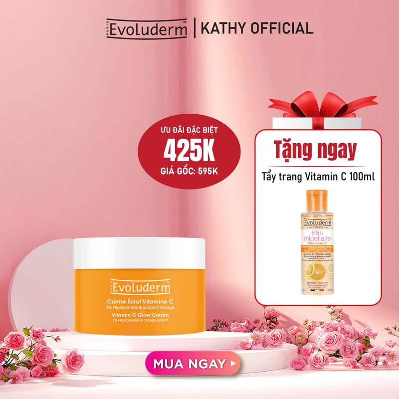 [Kathy] Kem dưỡng thiên nhiên thuần chay bổ sung Vitamin C giúp dưỡng da trắng sáng, mờ thâm 50ml