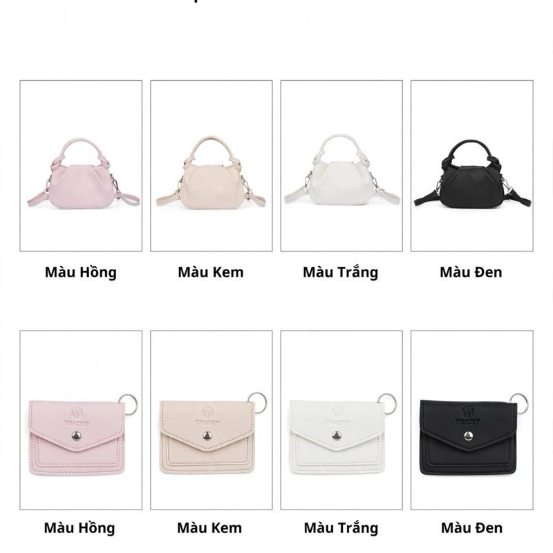 [TẶNG VÍ] Túi Xách Nữ THATHY TDCN02 - Da Mềm Cao Cấp - Size 22cm - Tặng Kèm Dây Đeo - Bảo Hành 365 Ngày - Made in Vietnam tu it