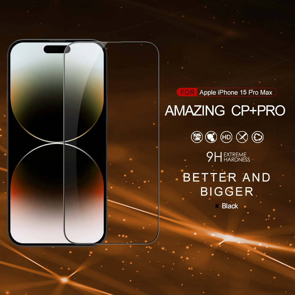 Kính cường lực Nillkin CP PRO cho iPhone 15 iPhone 15 Plus iPhone 15 Pro iPhone 15 Pro Max - Hàng Chính Hãng - iPhone 15 Pro Max
