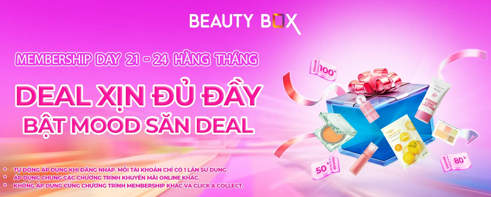Banner ưu đãi mua sắm Beauty Box