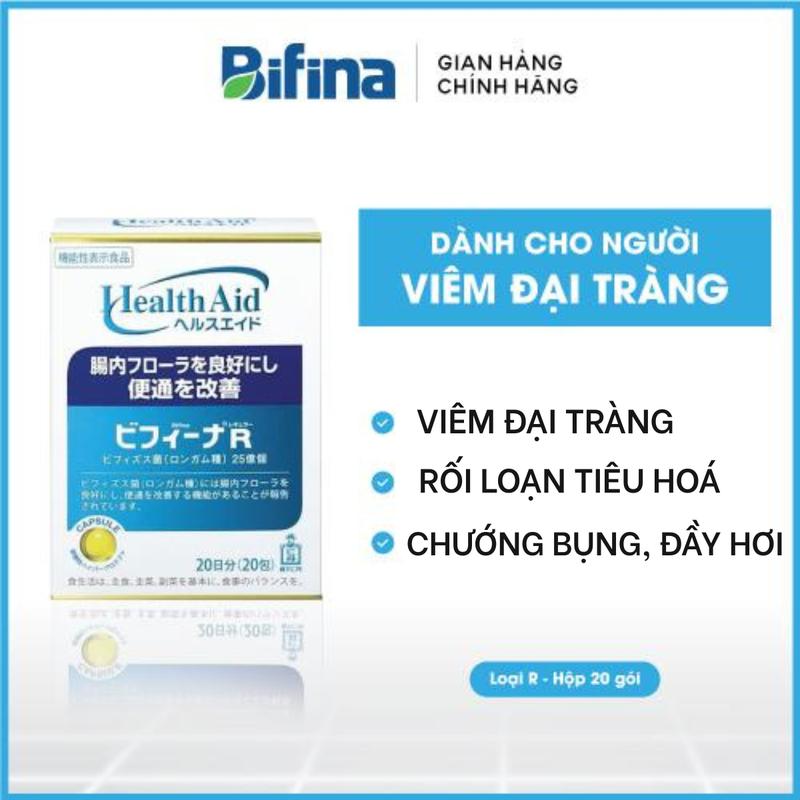 Men vi sinh Bifina Nhật Bản - Dành cho người viêm đại tràng cấp và mãn tính, Loại R 20 gói