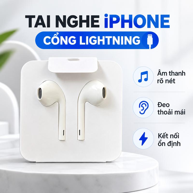 Tai Nghe Nhét Tai Cổng Lightning Dành Cho iPhone