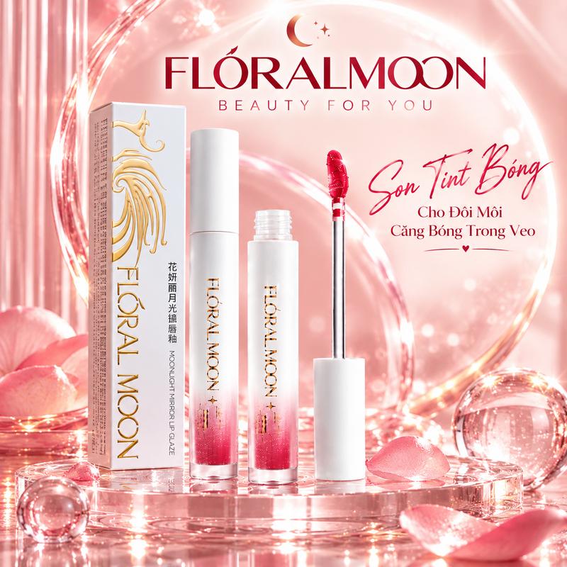 Son Tint Bóng FLÓRAL MOON Tạo Hiệu Ứng Căng Mọng, Dưỡng Ẩm Cho Môi 2g ST son môi đỏ thuần khiết p5 son lì lâu trôi son bóng lâu trôi lì